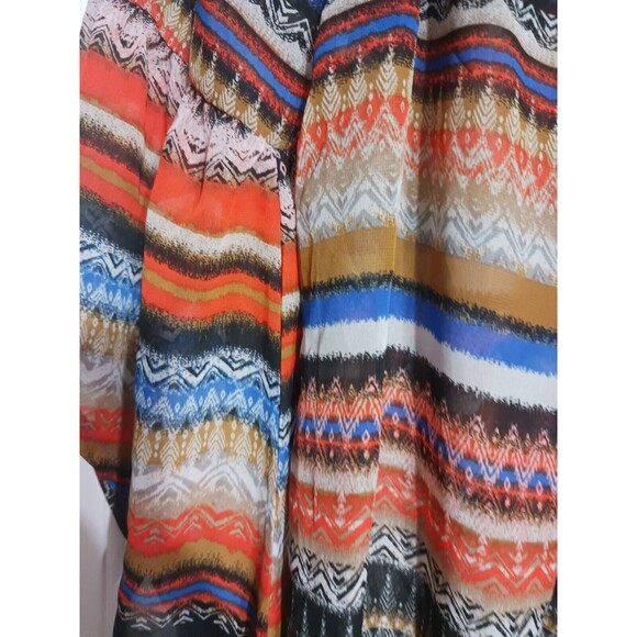 Women's New Directions Asymmetrical Sleeve Sheer Blouse Size M Top - Picture 4 of 7